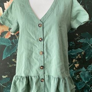 sage green blouse
